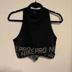 Nike Black High Neck Sports Bra